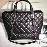 CHANEL Caviar Quilted Lambskin Shopping Tote (Black) 260301 VS02839 - 6