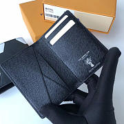 LV card pack black wallet m63296 - 5