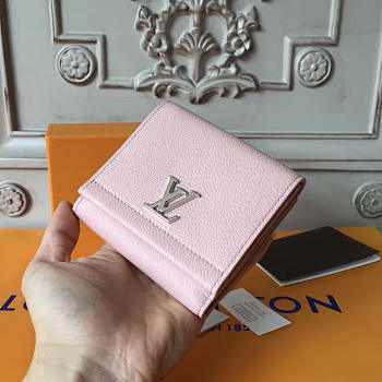 LV Lockme II Compact Wallet Pink 3178