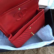 chanel classic handbag red  - 4