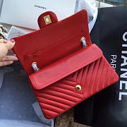 chanel classic handbag red  - 3