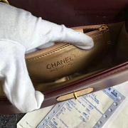 Chanel Lambskin And Calfskin Flap Bag Burgundy A91836 VS07985 - 3