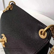 Chanel Grained Calfskin Mini Top Handle Flap Bag Black A93756 VS09826 - 3