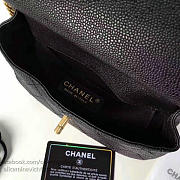 Chanel Grained Calfskin Mini Top Handle Flap Bag Black A93756 VS09826 - 6