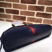 GUCCI Re(Belle) Suede Medium Top Handbag (Navy Blue) ‎516459 - 6