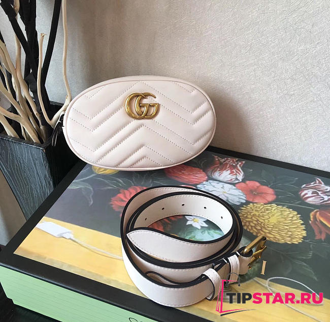 GUCCI GG Marmont Beltbag (White) 2632 - 1