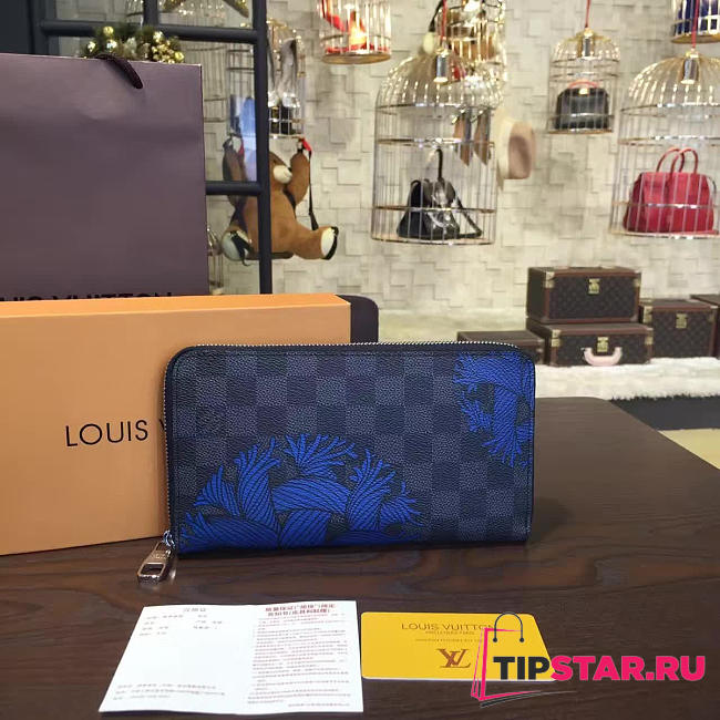 louis vuitton zippy CohotBag wallet blue 3147 - 1