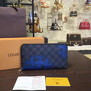 louis vuitton zippy CohotBag wallet blue 3147 - 1