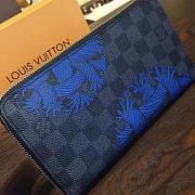 louis vuitton zippy CohotBag wallet blue 3147 - 3