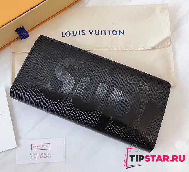 louis vuitton supreme wallet black 3798 - 1