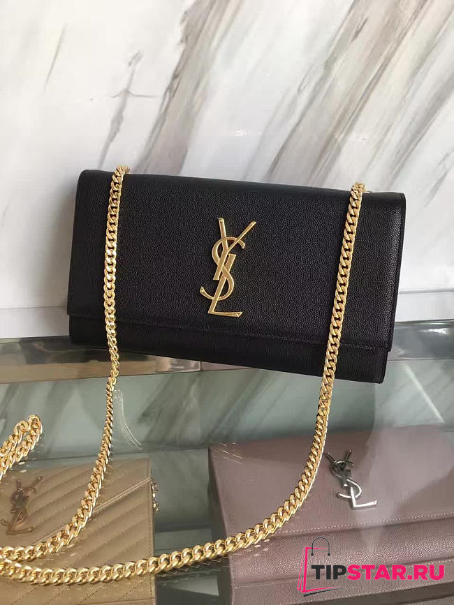 YSL Monogram Kate Grain De Poudre Embossed Leather 4742 - 1