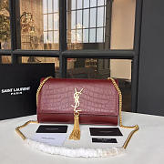 YSL Monogram Kate In Embossed Crocodile Shiny Leathe 4765 - 1