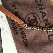 CHANEL Canvas And Sequins Cubano Trip Deauville Shopping Bag (Brown) - 2