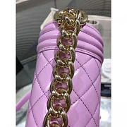 Chanel Quilted Lambskin Medium Boy Bag Violet A67086 VS02341 - 3