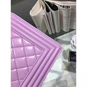 Chanel Quilted Lambskin Medium Boy Bag Violet A67086 VS02341 - 2