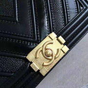 Chanel Chevron Quilted Medium Boy Bag Black A67086 VS00849 - 6