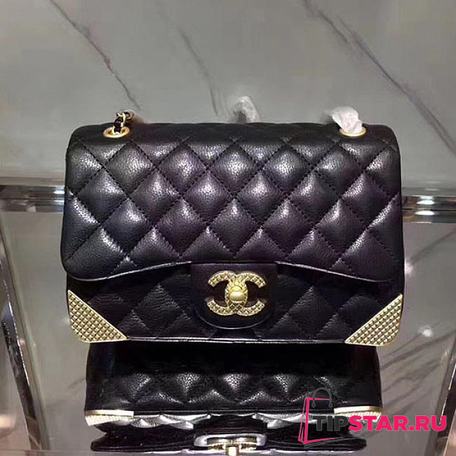 Chanel Calfskin Small Flap Bag Black A98256 VS05001 - 1