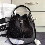 Chanel Calfskin Bucket Bag Black A93598 VS08022 - 1