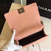 Chanel Medium Chevron Lambskin Quilted Boy Bag Pink A13044 VS03443 - 5