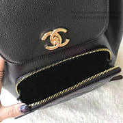 Chanel grained calfskin gold-tone metal backpack black a93748 vs00467 - 3