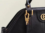 GUCCI Re(Belle) Suede Medium Top Handbag (Black) ‎516459 - 5