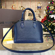 Louis Vuitton M40855 Alma BB Indigo Blue Epi Leather Size 23.5 x 17.5 x 11.5 cm - 2