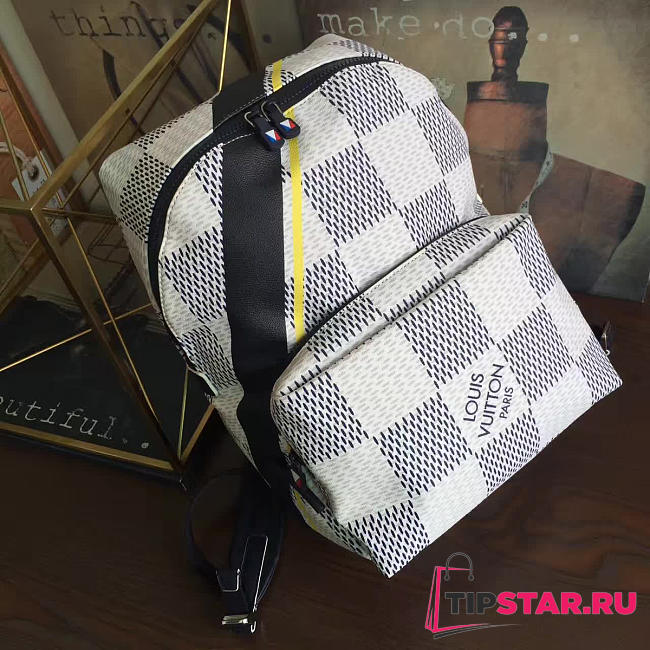 LV n44006 apollo backpack damier cobalt canvas america's cup - 1
