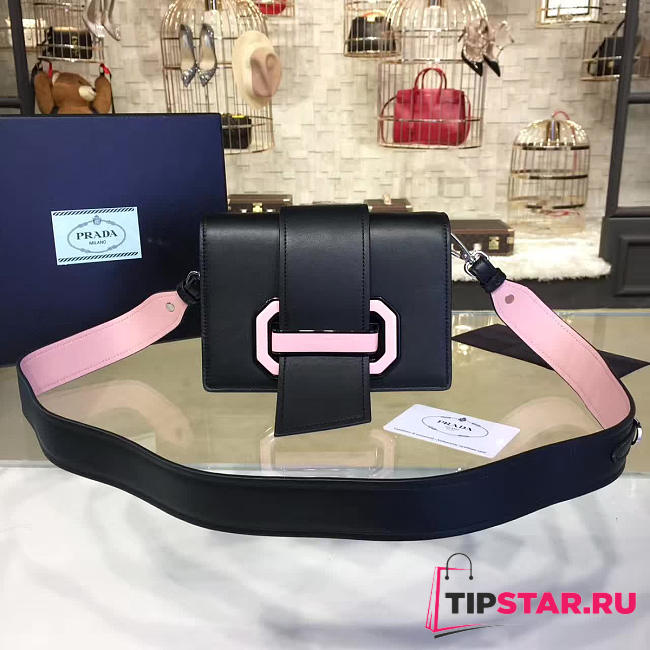Prada plex ribbon bag black and pink 4249 - 1