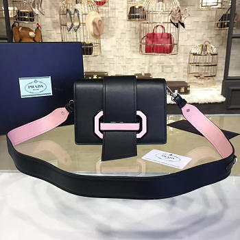 Prada plex ribbon bag black and pink 4249