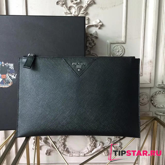 PRADA Leather Clutch Bag 4315 - 1