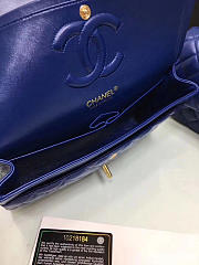 Chanel Lambskin Leather Flap Bag Gold/Silver Blue 25cm - 4