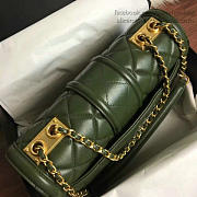 Chanel Quilted Lambskin Gold-Tone Metal Flap Bag Green A91365 VS06525 - 2