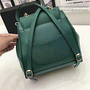 Chanel grained calfskin gold-tone metal backpack green a93748 vs03992 - 3