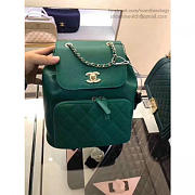 Chanel grained calfskin gold-tone metal backpack green a93748 vs03992 - 6