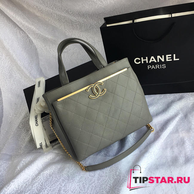 CHANEL Small Shopping Bag (Gray) 57563 - 1