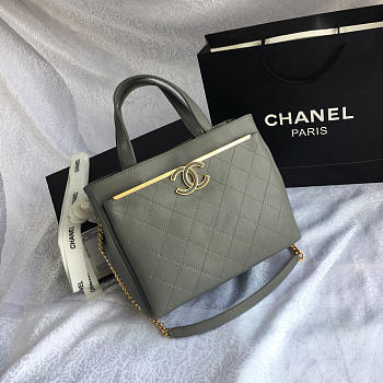 CHANEL Small Shopping Bag (Gray) 57563