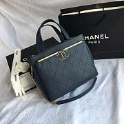 CHANEL Small Shopping Bag (Dark Blue) 57563 - 1