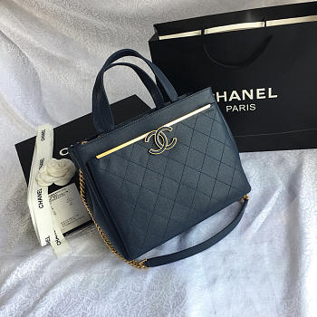 CHANEL Small Shopping Bag (Dark Blue) 57563