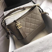 Chanel's Gabrielle Small Hobo Bag (Dark Gray)  - 2