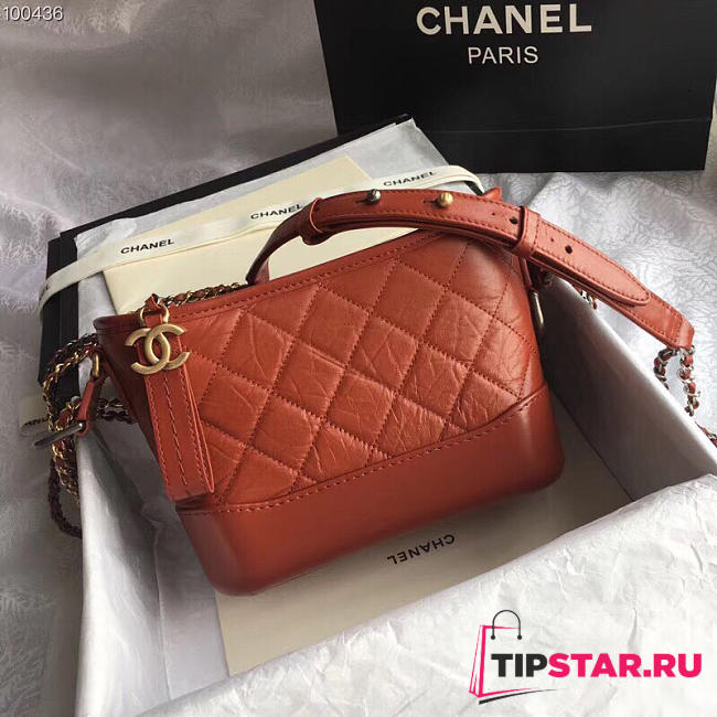 Chanel's Gabrielle Small Hobo Bag (Orange) - 1
