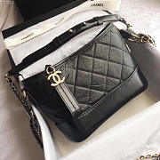 Chanel's Gabrielle Small Hobo Bag (Black Dark Silver Gold)  - 2