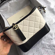 Chanel's Gabrielle Small Hobo Bag (White Spell Black)  - 1