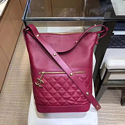 Chanel Hippie Shoulder Bucket Bag Wine Red  - 1