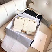 Chanel Caviar Stitched Flap Bag White  - 1