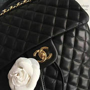 Chanel Quilted Lambskin Backpack Black Gold Hardware Medium - 4