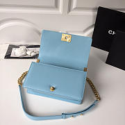 Chanel Sheepskin Classic Rhombic Hot Mom Explosion Blue A67086 - 2