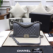 Chanel Sheepskin Classic Diamond Hot Mama Burst Grey Silver Hardware A67086 - 5