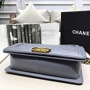 Chanel Sheepskin Classic Diamond Hot Mama Burst Gray Gold Hardware A67086 - 4