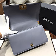 Chanel Sheepskin Classic Diamond Hot Mama Burst Gray Gold Hardware A67086 - 5