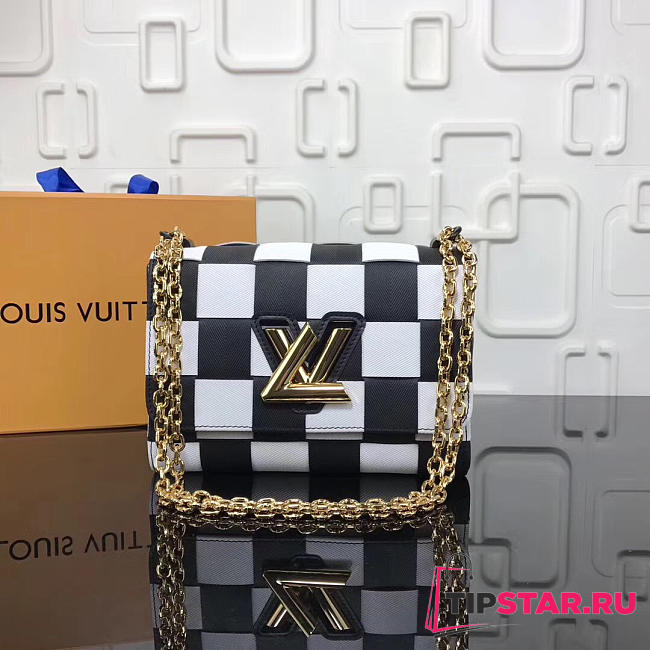 LV Original Single Female Bag 53023 White Grid - 1